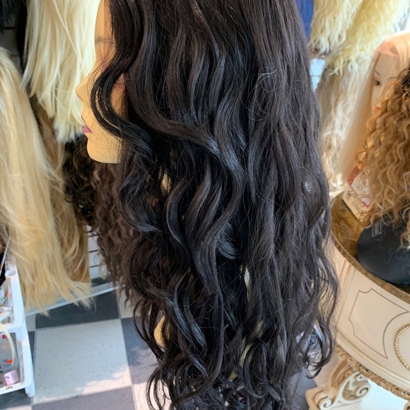 Black Wig SidePart Swisslace Long Curly 2025 main image 6
